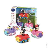 Vehicule Miniature Assemble - Engin Terrestre Miniature Assemble VTECH - Tut Tut Bolides - Coffret Trio Minnie/Mickey (Cabrio Minnie + Daisy + Mickey)