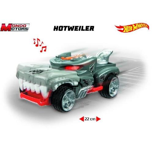 Vehicule Radiocommande Véhicule motorisé Hot Wheels Monster Action Hotweiler - Sons et lumieres - 23cm