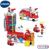 Vehicule Pour Circuit Miniature VTECH - Tut Tut Copains - Super Camion Caserne de Pompiers - 2 en 1 - Rond Magique - Mixte - 12 mois+