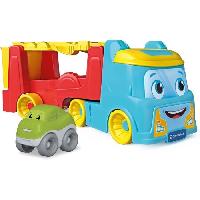 Vehicule Pour Enfant Jeu Clementoni - Le Camion des voitures culbutos - Plastique recyclés - Voitures inclues - Des 18 mois - Fabriqué en Italie