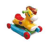 Vehicule Pour Enfant Porteur a Bascule P'tit Galop. Mon Poney Basculo 2en1 - VTECH BABY - Parlant et Lumineux - Multicolore