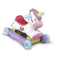 Vehicule Pour Enfant Porteur a Bascule - VTECH BABY - Cléo Ma Licorne Basculo 2en1 - Parlant et Lumineux - Rose