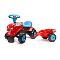 Vehicule Pour Enfant Porteur avec remorque - FALK - Tractor Go! - Des 12 mois - 100 Fabrique en France - 40 de plastique recycle