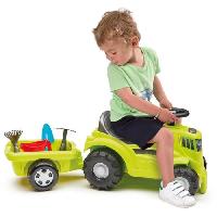 Vehicule Pour Enfant Porteur Tracteur remorque - ECOIFFIER - Siege inclinable - Accessoires de jardin - 12-36 mois