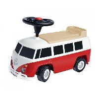 Vehicule Pour Enfant Smoby - Porteur Volkswagen Van Rouge - Coffre de rangement + Volant directionnel - 26L x 30l x 60H - Des 18 mois