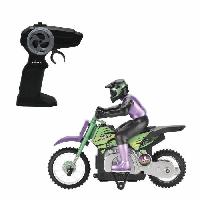 Vehicule Radiocommande Moto Crosslander LEXIBOOK - Radiocommande 2.4 Ghz - Cascade extreme avec effets lumineux