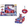 Vehicule Radiocommande Spidey - Voiture radiocommandée - 17cm - Figurine Spidey incluse