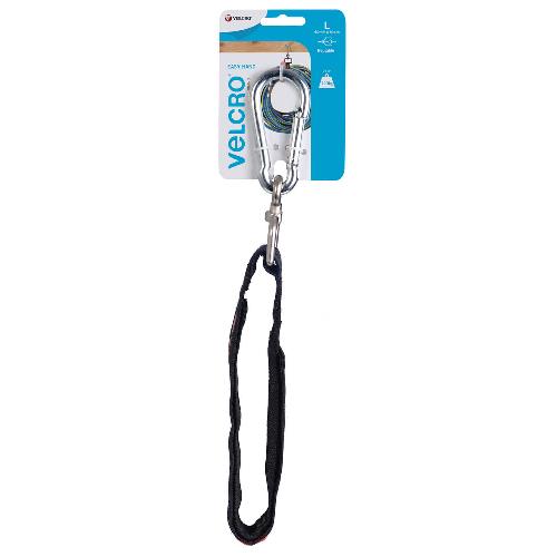 Ruban Adhesif Electricite Velcro Sangle Easy Hang+Mousqueton taille L 40mmx830mm