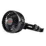 Ventilateur 12V -Diam 11.5Cm- Orientable 2 Vitesses Fixation Appuie-Tete Amio