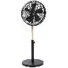 Ventilateur CALIFORNIA Noir & Bois - Ventilateur sur pied Ø40cm 50W oscillant