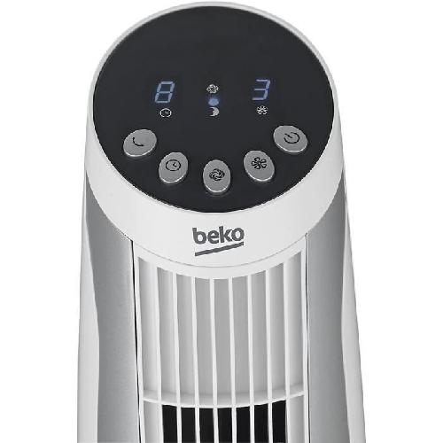Ventilateur Ventilateur colonne BEKO EFW6000WS - 45 W - 3 niveaux de vitesse. silencieux. ecran LCD - Avec minuteur et telecommande