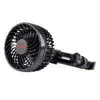 Ventilateur D'appoint Ventilateur 12V -Diam 11.5Cm- Orientable 2 Vitesses Fixation Appuie-Tete Amio