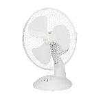 Ventilateur Ventilateur de table OCEANIC - 30W - Diametre 23 cm - 2 vitesses - Oscillant - Blanc