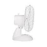 Ventilateur Ventilateur de table OCEANIC - 30W - Diametre 23 cm - 2 vitesses - Oscillant - Blanc