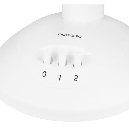 Ventilateur Ventilateur de table OCEANIC - 30W - Diametre 23 cm - 2 vitesses - Oscillant - Blanc