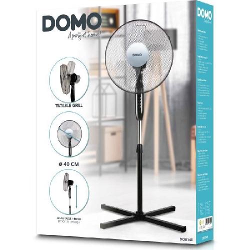 Ventilateur Ventilateur sur pied - DOMO - DO8140 - 40 W - 3 Vitesses - Oscillation automatique - Hauteur réglable