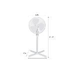 Ventilateur Ventilateur sur pied OCEANIC - 45W - Diametre 40 cm - Hauteur réglable - Oscillation - Blanc