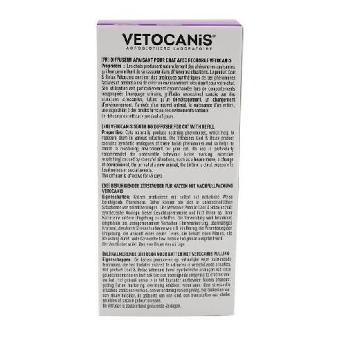 Diffuseur Bien-etre - Spray Appaisant - Anti-stress - Nervosite VETOCANIS Diffuseur + Recharge anti-stress pour chat - Efficace 45 jours