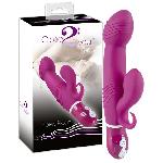 Vibromasseur avec stimulateur clitoridien Flores Piccolo rose 18cm