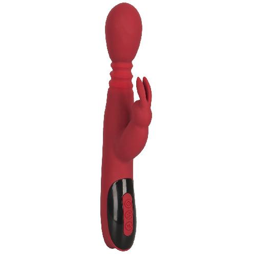 Vibromasseurs Vibromasseur Chauffant Va et Vient 26.5cm D4cm rouge