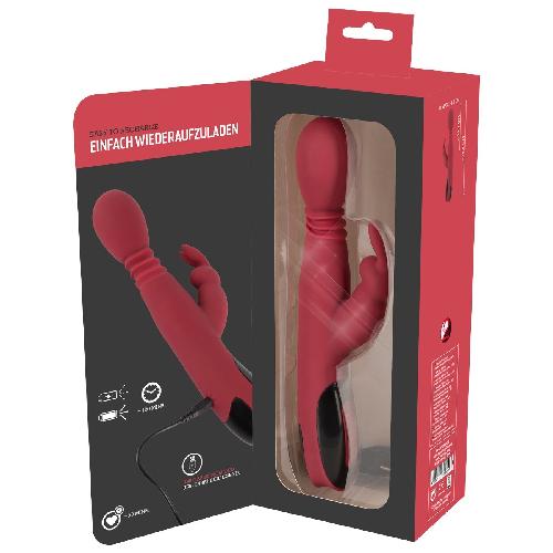 Vibromasseurs Vibromasseur Chauffant Va et Vient 26.5cm D4cm rouge