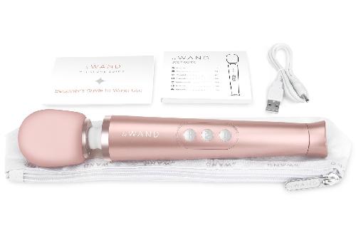 Stimulateurs externes Vibromasseur Rechargeable le Wand Petite Rose