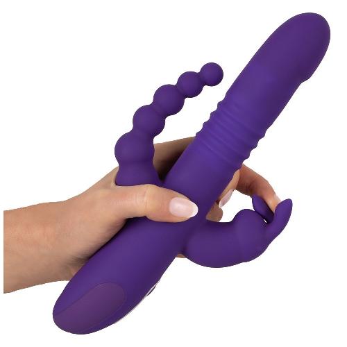 Vibromasseurs Vibromasseur Rechargeable Triple Va-et-Vient Smile