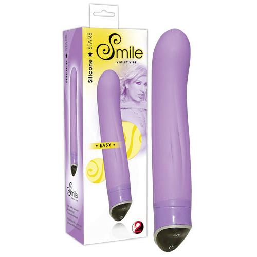 Vibromasseur Smile Easy mauve en silicone - 7 vitesses