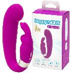 Vibromasseurs Vibromasseur Triple Stimulation USB Happy Rabbit