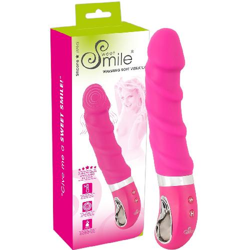 Vibromasseurs Vibromasseur USB Smile Chauffant Rose