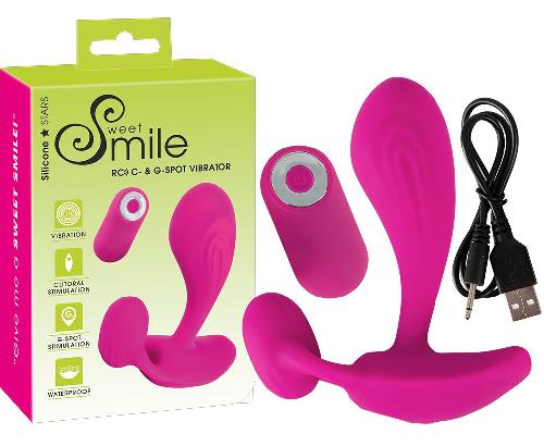 Vibromasseurs Vibromasseur USB Telecommande Triple Stimulation Smile