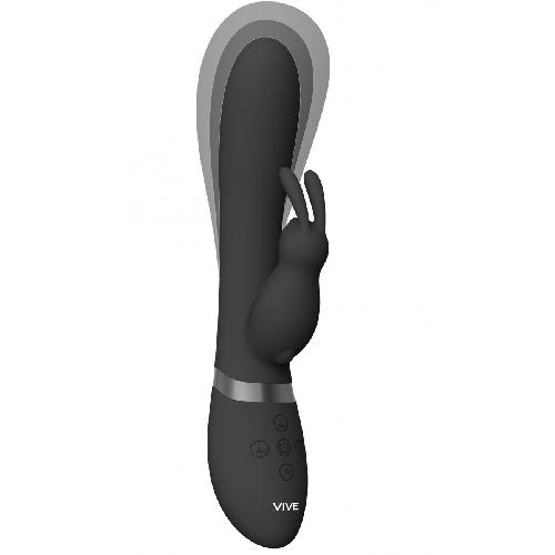 Vibromasseurs Vibromasseur USB Triple Fonction Gonflant Taka Noir