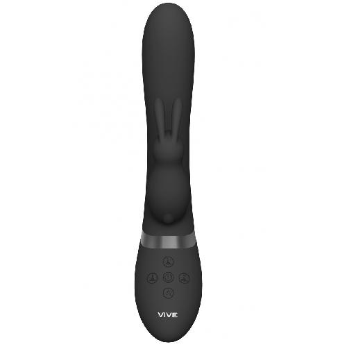 Vibromasseurs Vibromasseur USB Triple Fonction Gonflant Taka Noir