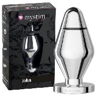 Vibromasseurs John Butt Plug anal - Gris - Taille 10.5cm - Mystim