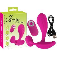 Vibromasseurs Vibromasseur USB Telecommande Triple Stimulation Smile