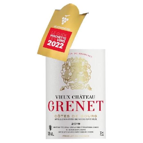 Vin Rouge Vieux Chateau Grenet 2019 Cotes de Bourg - Vin rouge de Bordeaux