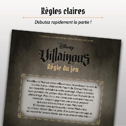 Jeu De Societe - Jeu De Plateau Villainous Disney Jeu de stratégie famille. immersif et diabolique. 2 a 6 joueurs. Des 10 ans. Ravensburger