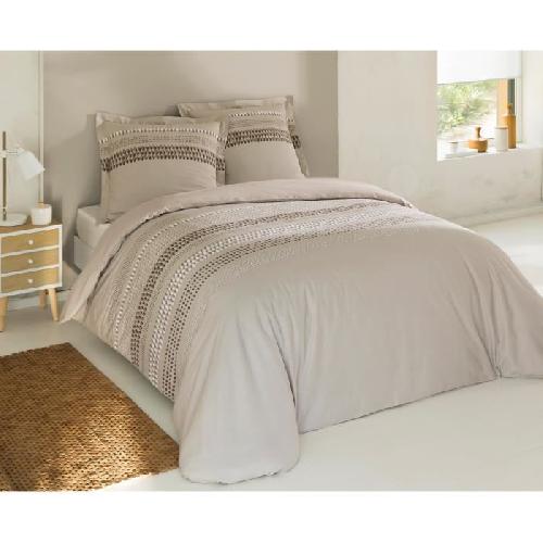 Parure De Couette VISION Parure de couette Anthony - 100% coton - 220 x 240 cm - Beige