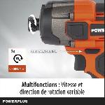 Perceuse Visseuse a choc sans fil 20V 180Nm - DUAL POWER POWDP20100 - Livree sans batterie ni chargeur