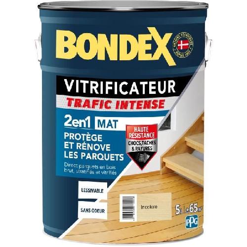 Traitement Sols  Bois (vitrificateur - Nettoyant - Decrassant) Vitrificateur trafic intense incolore - BONDEX - 446439 - Mat - 5 L