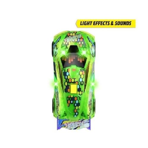 Vehicule Miniature Assemble - Engin Terrestre Miniature Assemble Voiture Dickie - Light Streak Speed Tronic 20cm - Fonctions Sonores et Lumineuses - Pour Enfant des 3 Ans