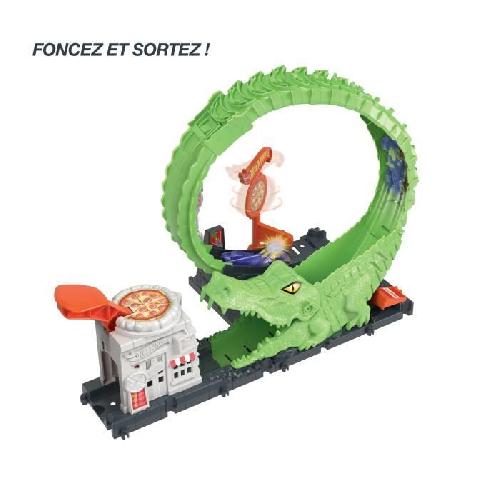 Vehicule Pour Circuit Miniature Voiture - Hot Wheels - Looping Attaque de l'Alligator - 1 voiture incluse - Multicolore - 3 ans