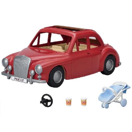 Figurine Miniature - Personnage Miniature Voiture rouge cabriolet 5 places - SYLVANIAN FAMILIES - pour poupées de 3 ans et plus