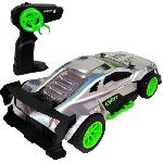 Vehicule Radiocommande Voiture Telecommandee - EXOST - Metal Chrome 1-14 - 15 km-h - 31 -5 cm - argent et vert - des 5 ans