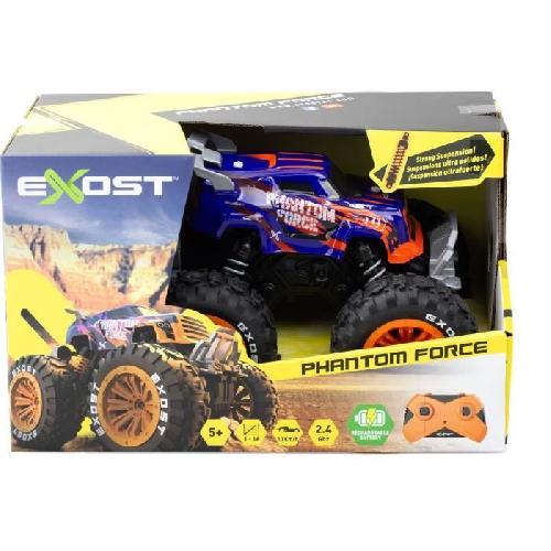 Vehicule Radiocommande Voiture Telecommandee - EXOST - Phantom Force 1-16 - 10 km-h - 28 -5 cm - violet et orange - des 5 ans