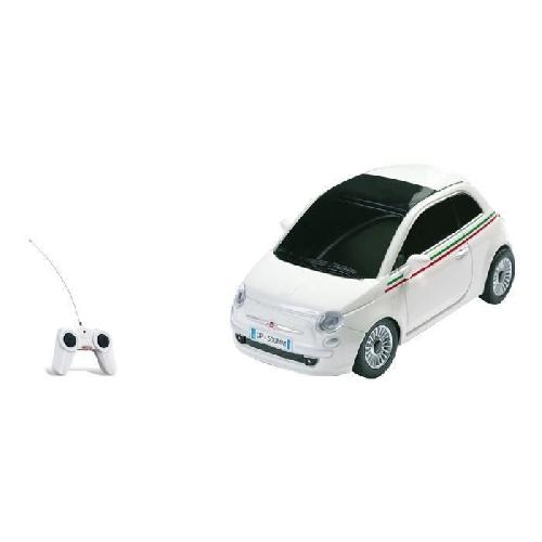 Vehicule Radiocommande Voiture telecommandee Fiat 500 R-C 1-24 - MONDO - Coloris aleatoire - Blanc. Jaune ou rouge- - A partir de 3 ans