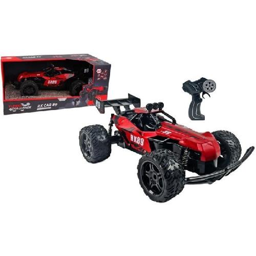 Vehicule Radiocommande Voiture Telecommandee - TURBO CHALLENGE - RX Car 89 093721 - Rouge - 1-12 - Batterie Rechargeable et Piles incluses - Metal