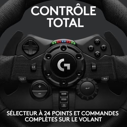 Volant de Course et Pédales gaming - Logitech G923 - pour PS5. PS4 et PC
