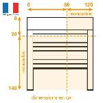 Volet Roulant Volet roulant H140 x L120 cm en aluminium recoupable en largeur et hauteur - Manoeuvre électrique radio - Coloris Blanc -