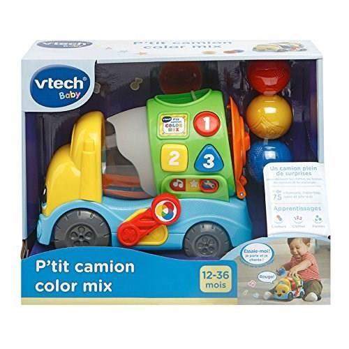 Forme A Trier - Forme A Agencer - Boite A Forme - Pyramide-gigogne VTECH BABY - P'tit Camion Color Mix - Véhicule Interactif - Garçon - 18 mois+ - Orange - Multicolore